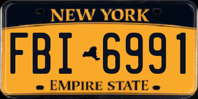 NY license plate FBI6991