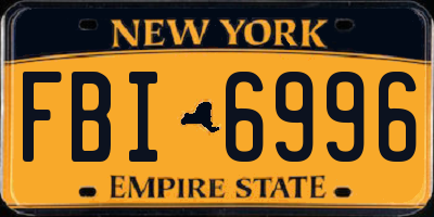 NY license plate FBI6996