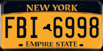 NY license plate FBI6998