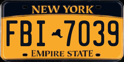 NY license plate FBI7039