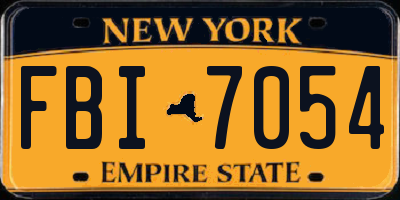 NY license plate FBI7054