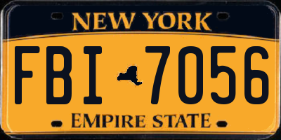 NY license plate FBI7056