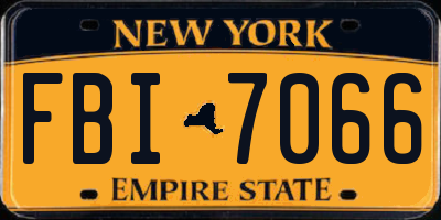 NY license plate FBI7066