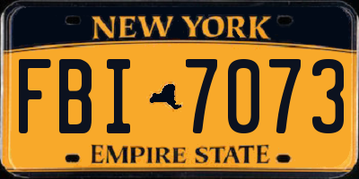 NY license plate FBI7073