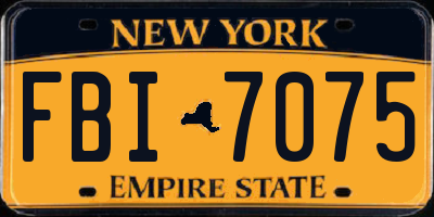 NY license plate FBI7075