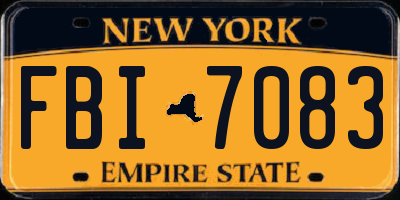 NY license plate FBI7083