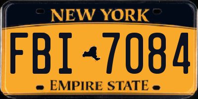 NY license plate FBI7084