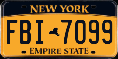 NY license plate FBI7099