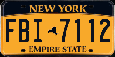 NY license plate FBI7112