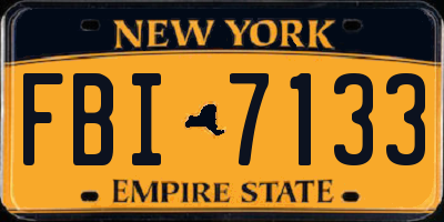 NY license plate FBI7133
