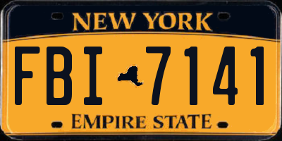 NY license plate FBI7141