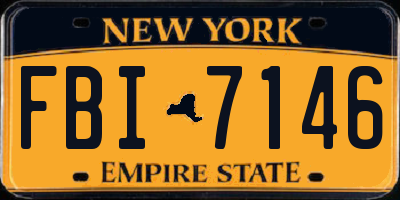 NY license plate FBI7146
