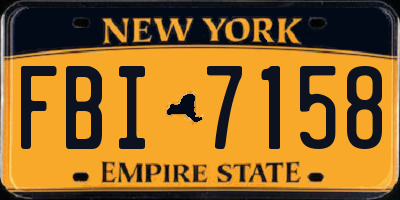 NY license plate FBI7158