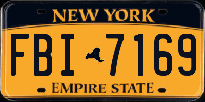 NY license plate FBI7169