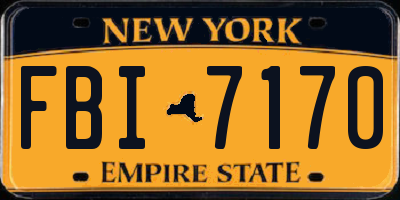 NY license plate FBI7170