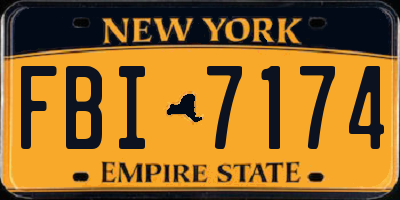 NY license plate FBI7174