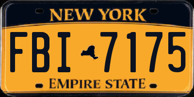 NY license plate FBI7175