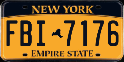 NY license plate FBI7176
