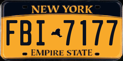 NY license plate FBI7177