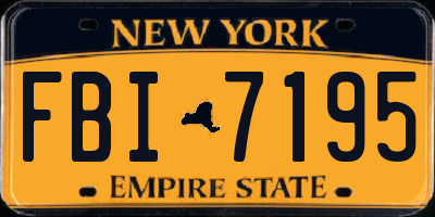 NY license plate FBI7195