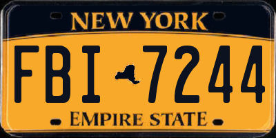 NY license plate FBI7244
