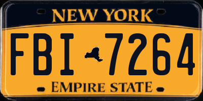 NY license plate FBI7264