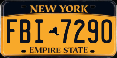 NY license plate FBI7290