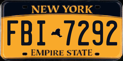 NY license plate FBI7292