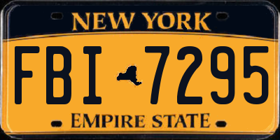 NY license plate FBI7295