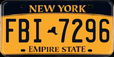 NY license plate FBI7296