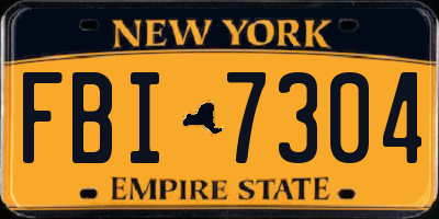 NY license plate FBI7304