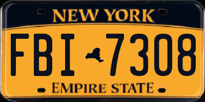 NY license plate FBI7308