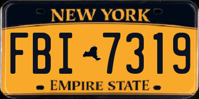 NY license plate FBI7319