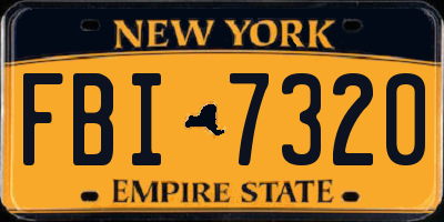NY license plate FBI7320