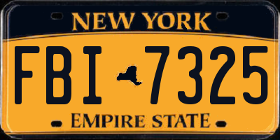 NY license plate FBI7325