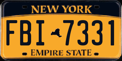 NY license plate FBI7331