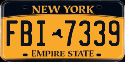 NY license plate FBI7339
