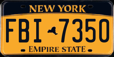 NY license plate FBI7350