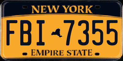 NY license plate FBI7355