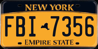 NY license plate FBI7356
