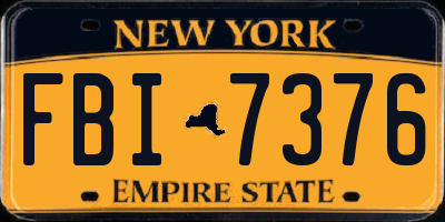 NY license plate FBI7376