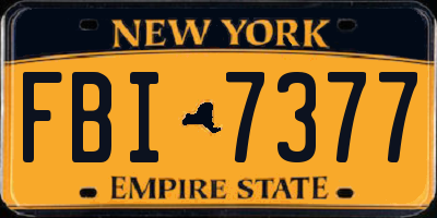 NY license plate FBI7377