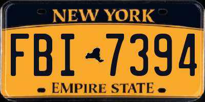 NY license plate FBI7394