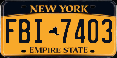 NY license plate FBI7403