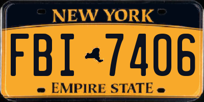 NY license plate FBI7406
