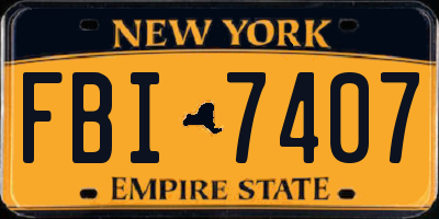 NY license plate FBI7407