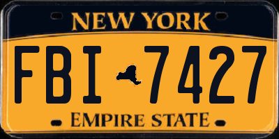 NY license plate FBI7427