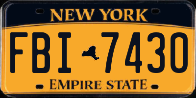 NY license plate FBI7430