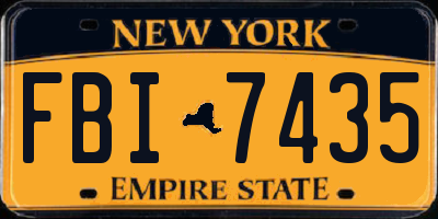 NY license plate FBI7435