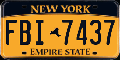 NY license plate FBI7437
